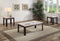 Carly 3Pc Pack Coffee/End Table Set, Faux Marble & Cherry